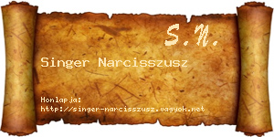 Singer Narcisszusz névjegykártya